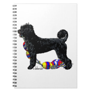 Caderno Espiral Cão de Água Português em Pé com Linha de Flutuação