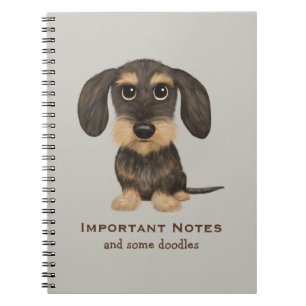 Caderno Espiral Cão-de-Cartoon Cachshund Cachado Cachado Cansado C