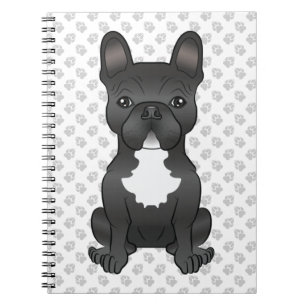 Caderno Espiral Cão-De-Cartoon Negro E Branco
