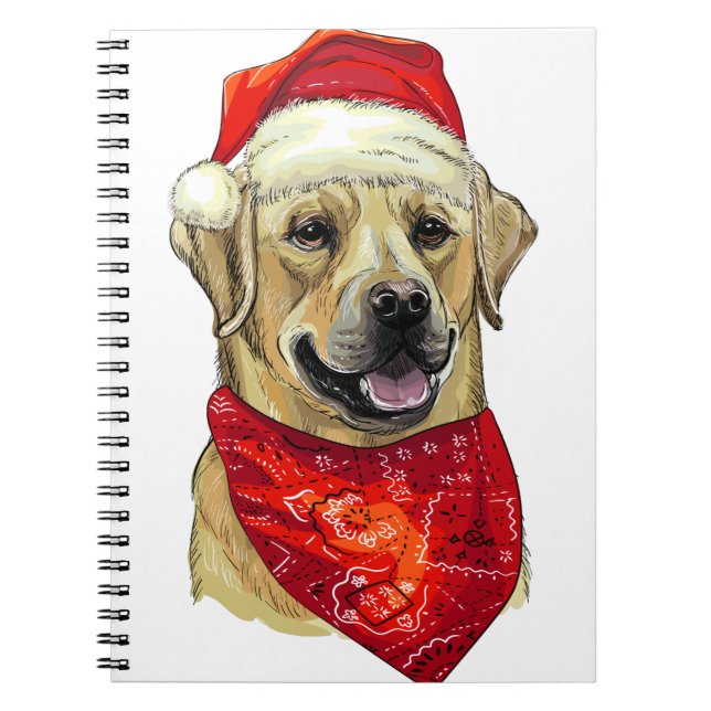Caderno Espiral Cão de Natal Labrador (Frente)