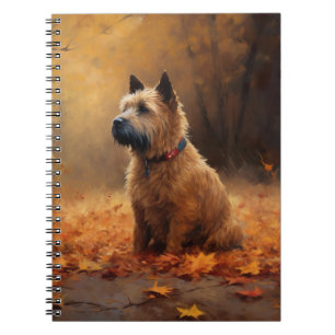 Caderno Espiral Cão de Terapia da Baía de Chesapeake no Outono