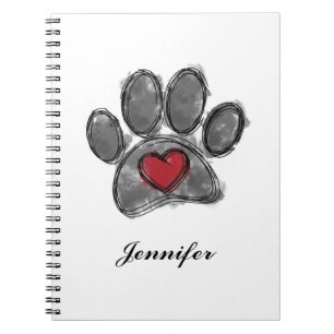 Caderno Espiral Cão Lover Desenho Aquarela
