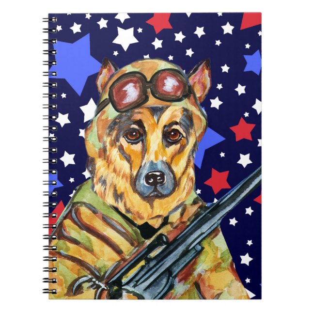 CADERNO ESPIRAL CÃO PASTOR ALEMÃO VENDIDO (Frente)