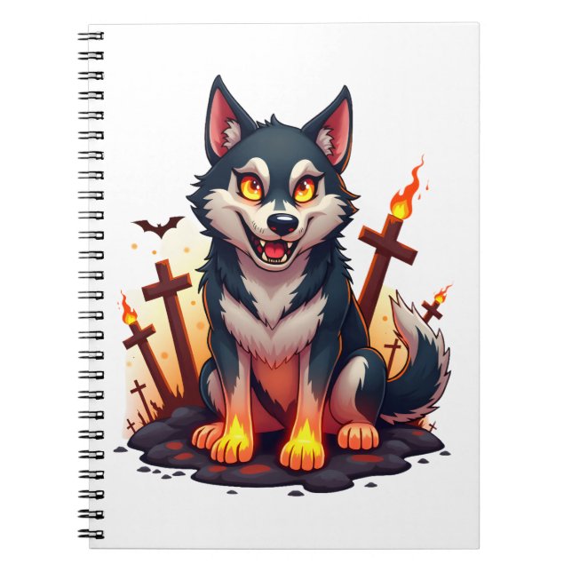 Caderno Espiral Cão Rouco Hellhound (Frente)