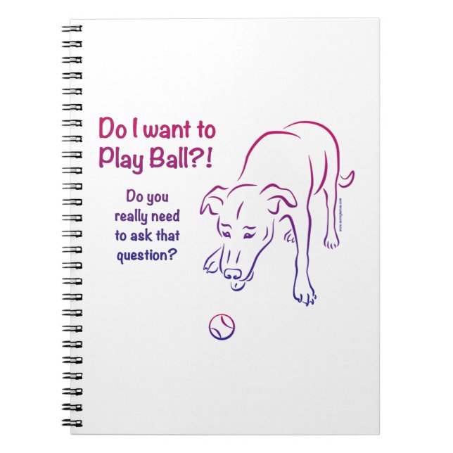 Caderno Espiral Cão tênis (Frente)