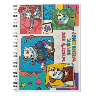 Caderno Espiral cão wishbone