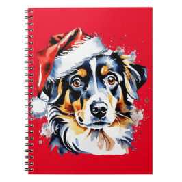 Caderno Espiral Cãozinho bonitinho de Natal