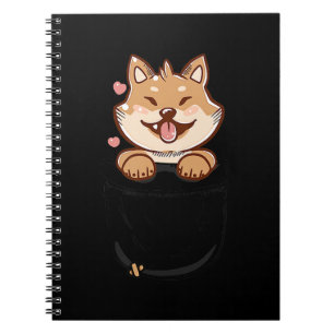 Caderno Espiral Cãozinho fofo shiba inu Pet Presente