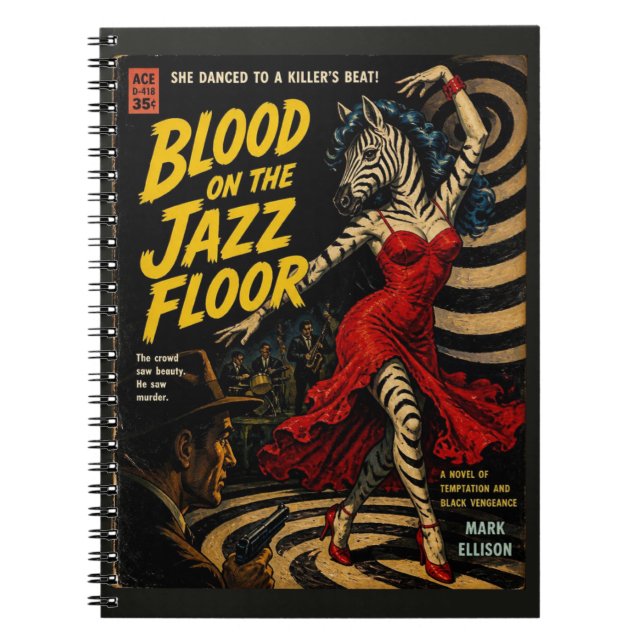 Caderno Espiral Capa de Livro de Terror de Mistério de Assassinato (Frente)