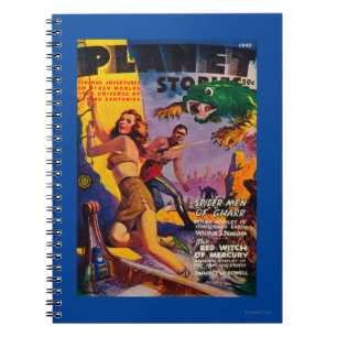 Caderno Espiral Capa de revista 5 das histórias do planeta