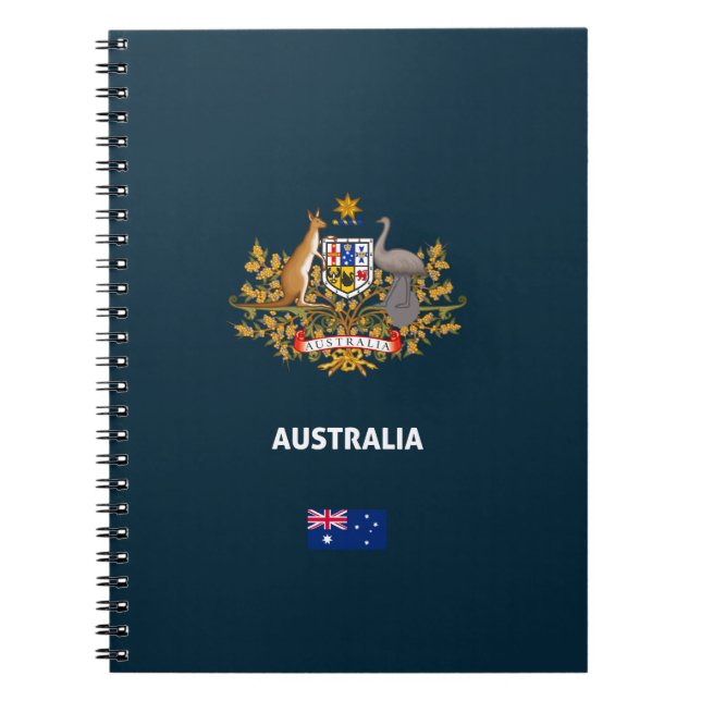 Caderno Espiral Capa de telefone de passaporte da Austrália (Frente)