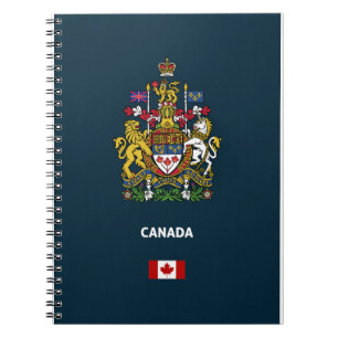 Caderno Espiral Capa de telefone de passaporte do Canadá