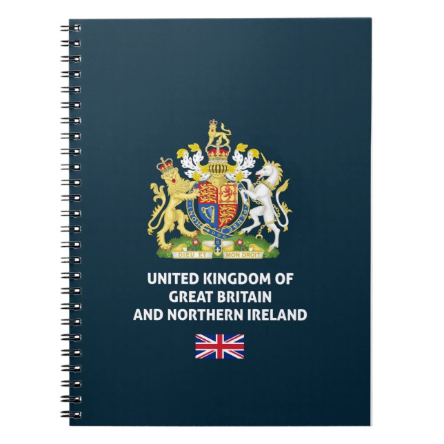 Caderno Espiral CAPA DE TELEFONE do passaporte britânico (Frente)
