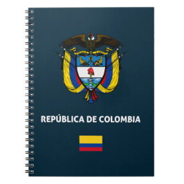 Caderno Espiral Capa de telefone passaporte da Colômbia