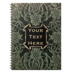 Caderno Espiral Capa do livro velha decorativa: Design floral