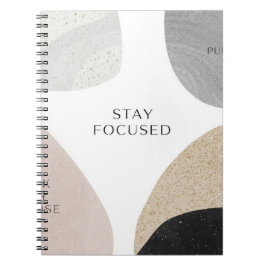 Caderno Espiral Capa Inspiradora Minimalista | Neutro Moderno O
