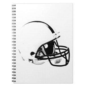 Caderno Espiral Capacete de futebol de pop Art