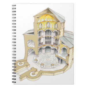 Caderno Espiral Capela de Palatine. Aix-la-Chapelle. Alemanha