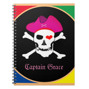 Caderno Espiral Capitão "Grace" & Pirates - Ilha do Tesouro /Girl