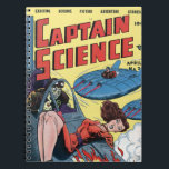 Caderno Espiral Capitão Science Comic Book<br><div class="desc">Cobrir de quadrinhos do Capitão Science apresentando um piloto de mau e um herói em um plano futurista.</div>