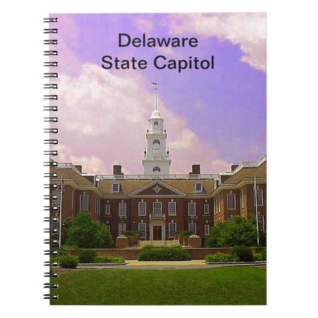Caderno Espiral Capitólio estadual de Delaware em Dover (Frente)