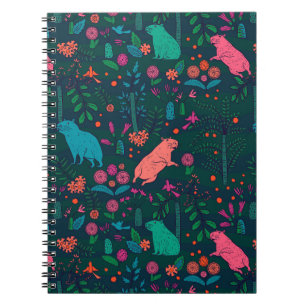 Caderno Espiral Capivara Brincalhona na Floresta – Sem Costura Tro