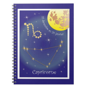 Caderno Espiral Capricorne 22 décembre au 20 janvier Notizheft