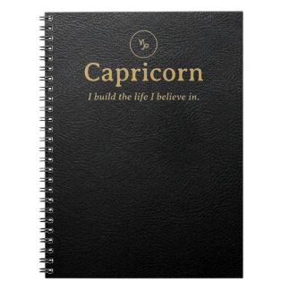 Caderno Espiral Capricórnio - Couro Sintético
