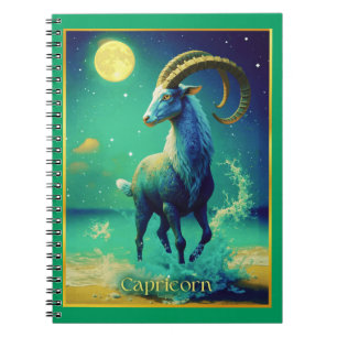 Caderno Espiral Capricórnio o Signo do Zodíaco do Bode Marinho