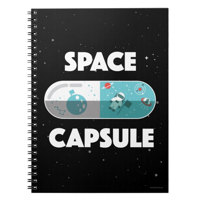Caderno Espiral Cápsula espacial (Frente)