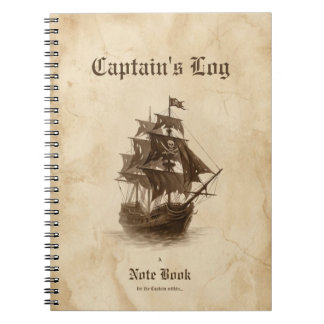 Caderno Espiral Captain's Log Notebook