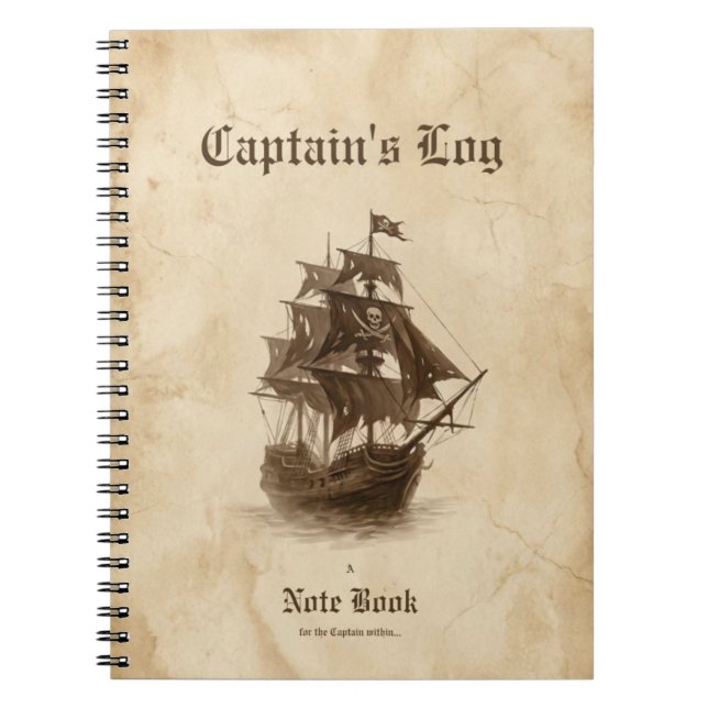 Caderno Espiral Captain's Log Notebook (Frente)