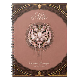 Caderno Espiral Captivação e representação artística de um tigre