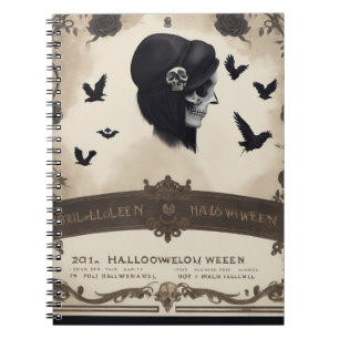 Caderno Espiral Capturar memórias de Halloween com nossa multidão