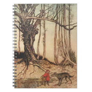 Caderno Espiral Capuz Vermelho Assustador