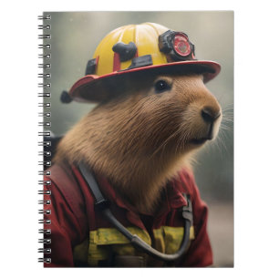 Caderno Espiral "Capybara para o resgate: Bombeiro Extraordinair