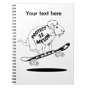 Caderno Espiral Capybara Skateboard Ollie