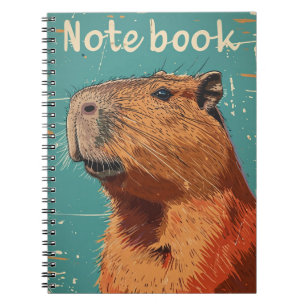 Caderno Espiral Capybara Vintage