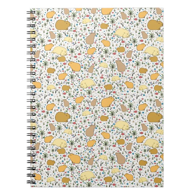Caderno Espiral Capybaras em Amarelo (Frente)