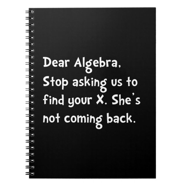 Caderno Espiral Cara Álgebra (Frente)
