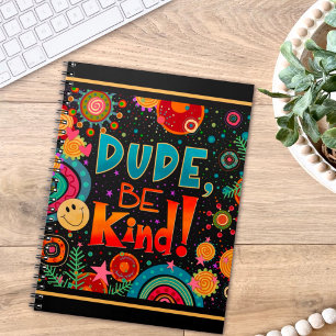 Caderno Espiral Cara Colorido Divertido Seja Gentil Feliz
