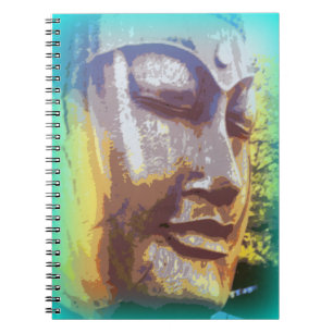 Caderno Espiral Cara de Buda verde