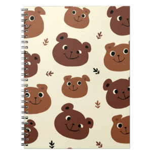 Caderno Espiral Cara de urso engraçada