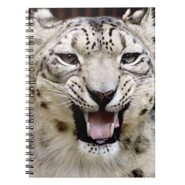 Caderno Espiral Cara do leopardo de neve (Frente)