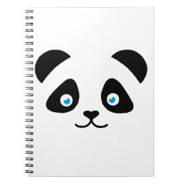 Caderno Espiral cara do urso de panda