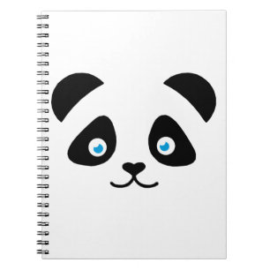 Caderno Espiral cara do urso de panda