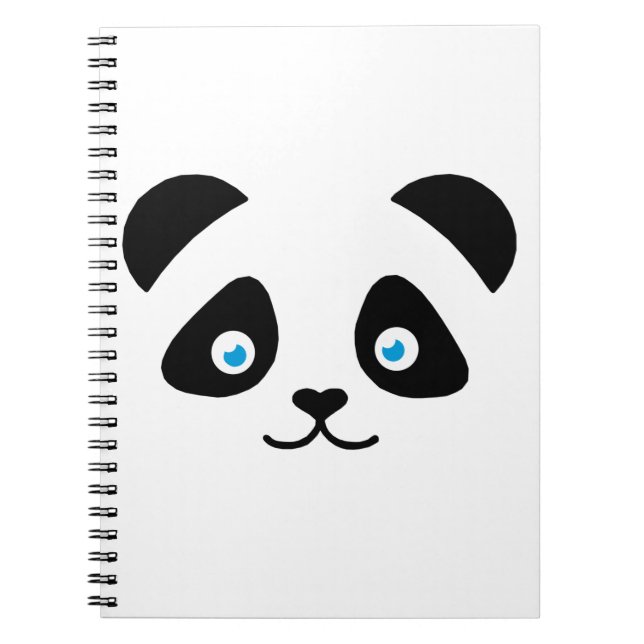 Caderno Espiral cara do urso de panda (Frente)