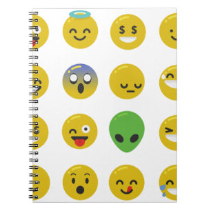 Caderno Espiral Cara feliz Emoji