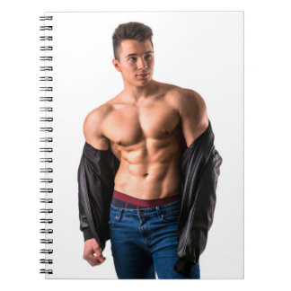 Caderno Espiral Cara Quente Homem Sexy Sem Camisa Stud Aberto Cour