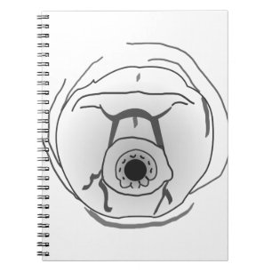 Caderno Espiral Cara Tardigrade do urso da água